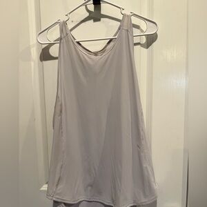 Lululemon Sculpt Tank II Light Vapor Light Gray Mesh Back Racerback Size 10